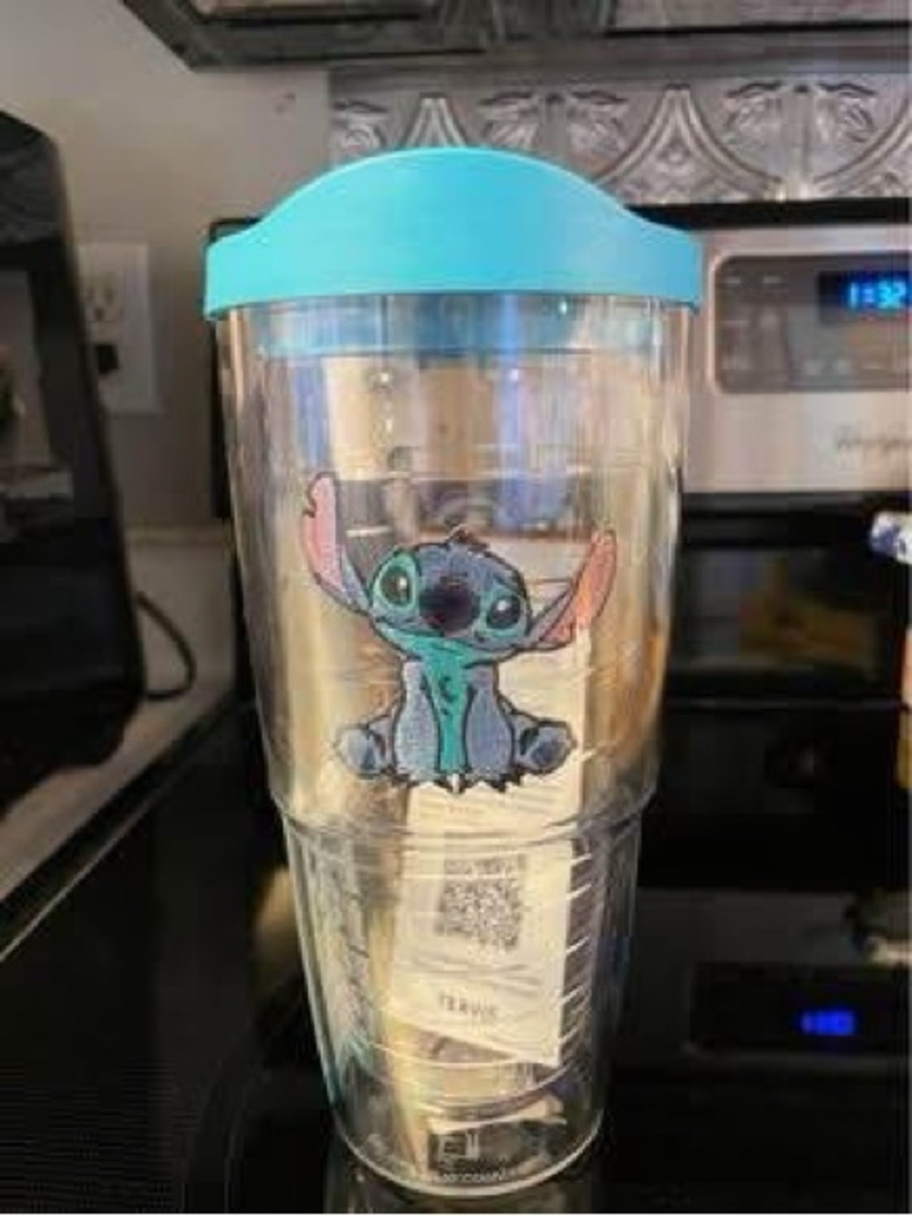 tervis Clear Insulated Tumbler with Teal Accent